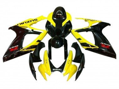 2006-2007 Yellow Glossy Black Red Suzuki GSXR 600 / GSXR 750 Motorcycle Fairings