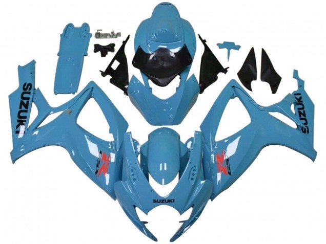 2006-2007 Light Blue Black Red Suzuki GSXR 600 / GSXR 750 Motorcycle Fairings