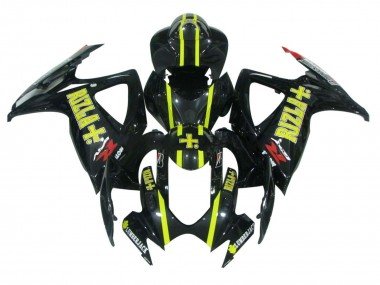 2006-2007 Glossy Black Yellow Rizla Suzuki GSXR 600 / GSXR 750 Motorcycle Fairings