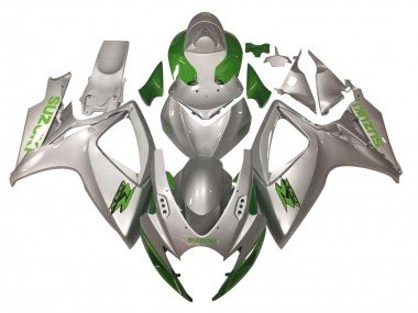 2006-2007 Silver Green Suzuki GSXR 600 / GSXR 750 Motorcycle Fairings