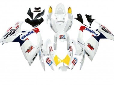 2006-2007 White Red Yellow Motul Suzuki GSXR 600 / GSXR 750 Motorcycle Fairings
