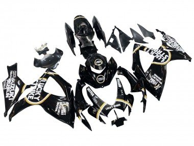 2006-2007 Glossy Black White Motul Lucky Strike Suzuki GSXR 600 / GSXR 750 Motorcycle Fairings