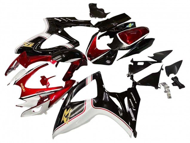 2006-2007 Red White Black Yellow Suzuki GSXR 600 / GSXR 750 Motorcycle Fairings