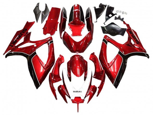 2006-2007 Red Black Suzuki GSXR 600 / GSXR 750 Motorcycle Fairings