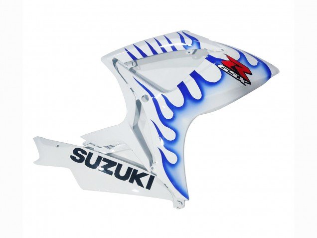 2006-2007 White Blue Flame Suzuki GSXR 600 / GSXR 750 Motorcycle Fairings