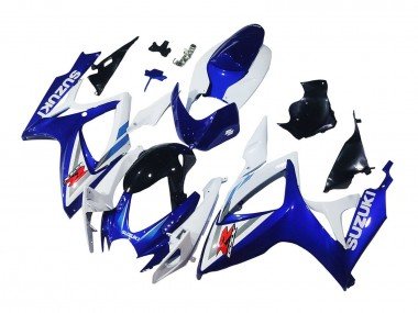 2006-2007 White Blue Glossy Black Red Suzuki GSXR 600 / GSXR 750 Motorcycle Fairings