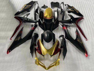 2006-2007 Gold Matte Black Red Suzuki GSXR 600 / GSXR 750 Motorcycle Fairings