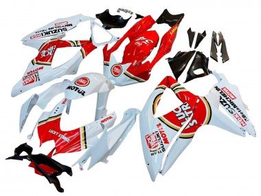 2008-2010 White Red Motul Lucky Strike Suzuki GSXR 600 / GSXR 750 Motorcycle Fairings