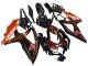 2008-2010 Glossy Black Orange Flame Suzuki GSXR 600 / GSXR 750 Motorcycle Fairings