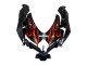 2008-2010 Glossy Black Orange Flame Suzuki GSXR 600 / GSXR 750 Motorcycle Fairings