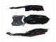 2008-2010 Glossy Black Orange Flame Suzuki GSXR 600 / GSXR 750 Motorcycle Fairings