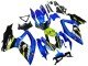 2008-2010 Blue Fluorescent Green Shark Suzuki GSXR 600 / GSXR 750 Motorcycle Fairings