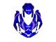 2008-2010 White Blue Pink Ecstar Motul Suzuki GSXR 600 / GSXR 750 Motorcycle Fairings