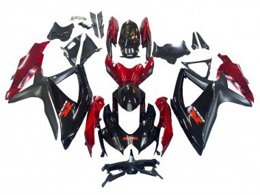 2008-2010 Red Glossy Black Suzuki GSXR 600 / GSXR 750 Motorcycle Fairing