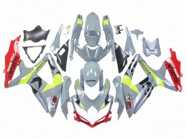 2008-2010 Grey Yellow Red Suzuki GSXR 600 / GSXR 750 Motorcycle Fairings