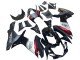 2011-2024 Glossy Black Forged Carbon Fiber Silver Red Suzuki GSXR 600 / GSXR 750 Motorcycle Fairings