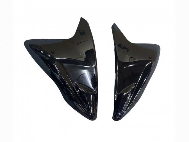 2011-2024 Glossy Black Forged Carbon Fiber Silver Red Suzuki GSXR 600 / GSXR 750 Motorcycle Fairings