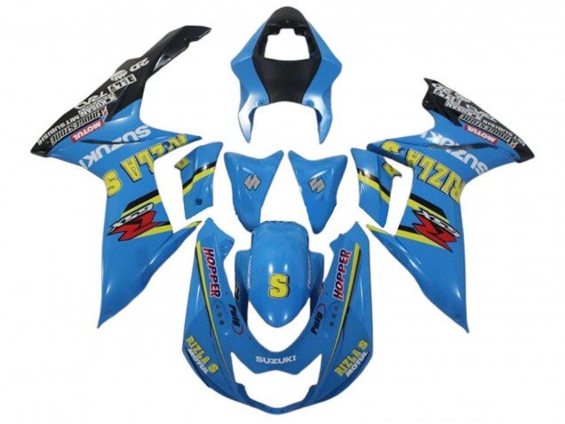 2011-2024 Blue Yellow Black Rizla Suzuki GSXR 600 / GSXR 750 Motorcycle Fairings