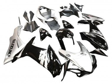 2011-2024 Glossy Black Silver Suzuki GSXR 600 / GSXR 750 Motorcycle Fairing