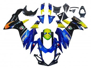 2011-2024 Blue Yellow Suzuki GSXR 600 / GSXR 750 Motorcycle Fairings