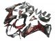 2011-2024 Glossy Black Red Flame Suzuki GSXR 600 / GSXR 750 Motorcycle Fairings