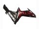 2011-2024 Glossy Black Red Flame Suzuki GSXR 600 / GSXR 750 Motorcycle Fairings
