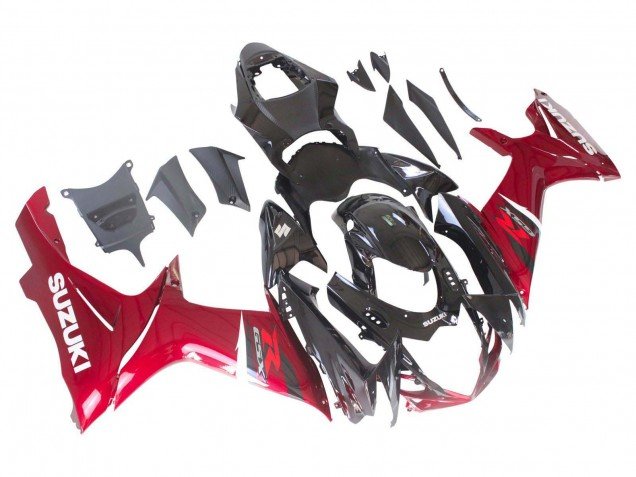 2011-2024 Red Glossy Black Suzuki GSXR 600 / GSXR 750 Bike Fairings