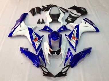 2011-2024 Blue White Suzuki GSXR 600 / GSXR 750 Motorcycle Fairings