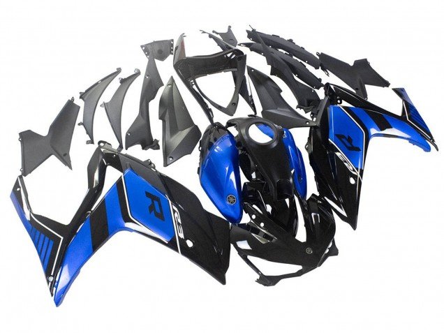 2015-2018 Blue Glossy Black Yamaha YZF R3/R25 Motorcycle Fairing