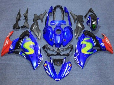 2015-2018 Blue Glossy Black Red ENEOS Monster Yamaha YZF R3/R25 Motorcycle Fairings