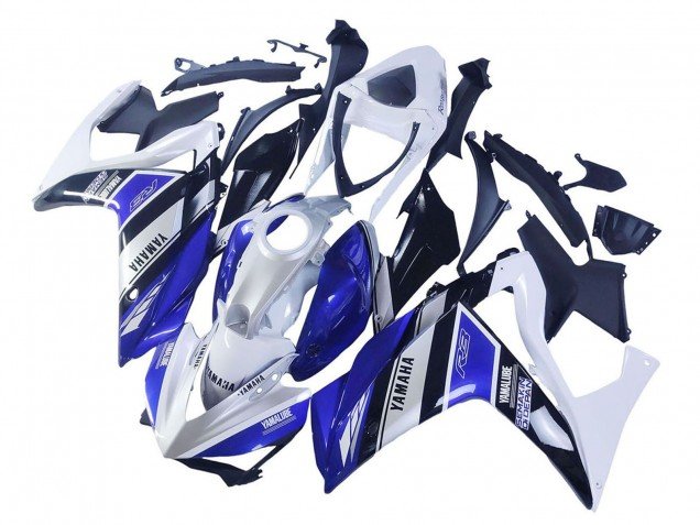2015-2018 White Blue Black Yamalube Yamaha YZF R3/R25 Motorcycle Fairings