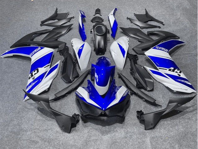 2015-2018 White Blue Yamaha YZF R3/R25 Motorcycle Fairings