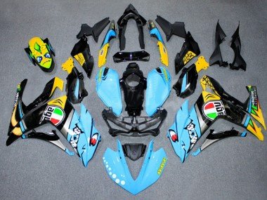 2015-2018 Light Blue Yellow Silver Black Yamaha YZF R3/R25 Motorcycle Fairings
