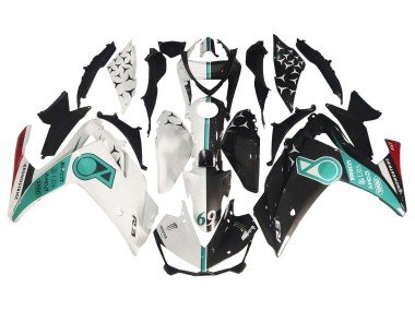 2015-2018 White Green Glossy Black Yamaha YZF R3/R25 Motorcycle Fairings