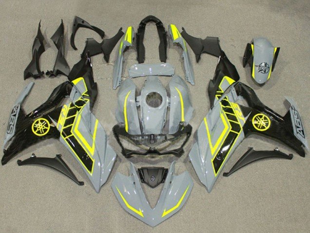 2015-2018 Nardo Grey Yellow Black Yamaha YZF R3/R25 Motorcycle Fairings