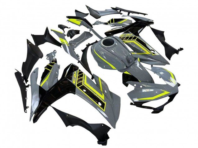 2015-2018 Nardo Grey Neon Yellow Black Yamaha YZF R3/R25 Motorcycle Fairings
