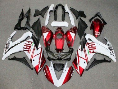 2015-2018 White Red Fiat Motul Yamaha YZF R3/R25 Motorcycle Fairings