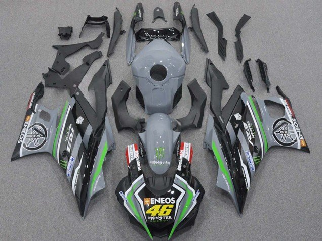 2015-2018 Nardo Grey Green Black ENEOS Monster 46 Yamaha YZF R3/R25 Motorcycle Fairings