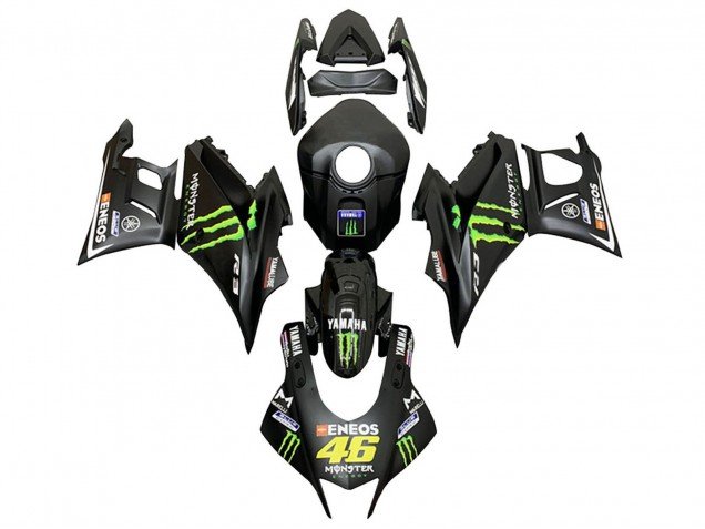 2019-2021 Black Green ENEOS Monster 46 Yamaha YZF R3/R25 Motorcycle Fairings