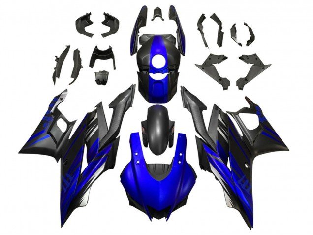 2019-2021 Blue Matte Black Yamaha YZF R3/R25 Motorcycle Fairing