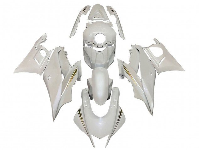 2019-2021 White Gold Yamaha YZF R3/R25 Motorcycle Fairings