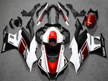 2019-2021 White Red Black Yamaha YZF R3/R25 Motorcycle Fairings