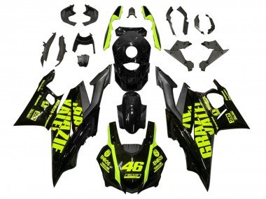 2019-2021 Black Neon Yellow 46 Yamaha YZF R3/R25 Motorcycle Fairings
