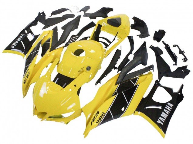 2019-2021 Yellow Black Yamaha YZF R3/R25 Motorcycle Fairings