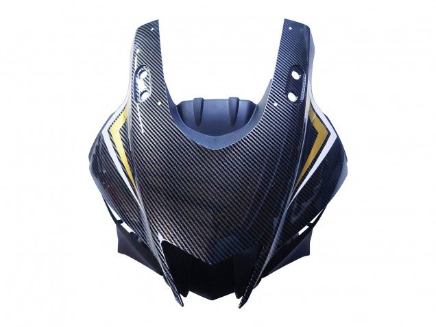 2022-2024 Black Carbon Fiber Style Gold Red ABBOT Yamaha YZF R3/R25 Motorcycle Fairings