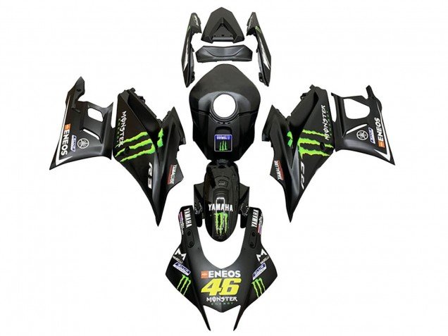 2022-2024 Black Green Monster ENEOS 46 Yamaha YZF R3/R25 Motorcycle Fairings