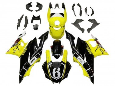 2022-2024 Yellow White Black Lenovo 6 Yamaha YZF R3/R25 Motorcycle Fairings