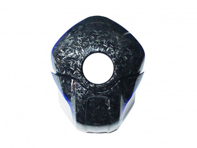 2022-2024 Marble Black Silver Blue Forged Carbon Fiber Style Yamaha YZF R3/R25 Motorcycle Fairings