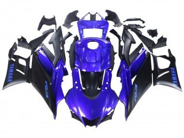 2022-2024 Blue Matte Black Yamaha YZF R3/R25 Motorcycle Fairing