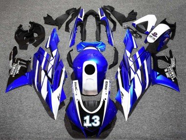 2022-2024 Blue White Black Petronas Yamalube 13 Yamaha YZF R3/R25 Motorcycle Fairings